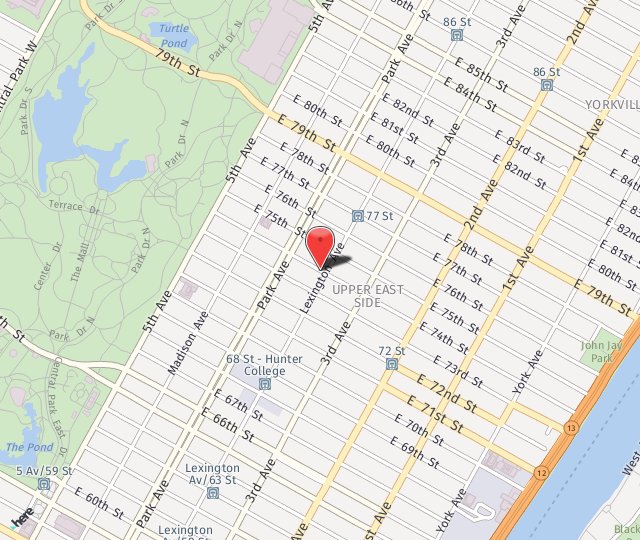 Location Map: 135 East 74th Street New York, NY 10021